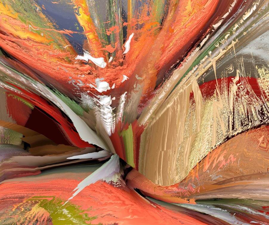 Orange Tunnel Abstract