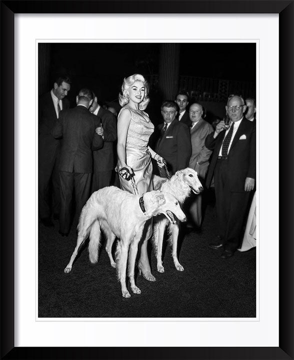 "Jayne Mansfield with Seagrams Dogs" by Barry Kramer Photography