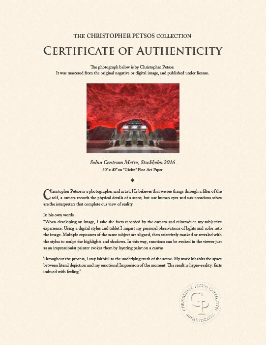 "Solna Centrum Metro, Stockholm 2016" by Christopher Petsos Photography-Artography Limited