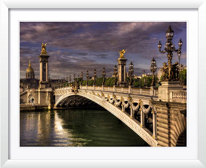 Daybreak on the Pont Alexander III Paris 2017, Wall Art by Christopher Petsos