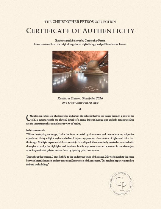 "Radhuset Station, Stockholm 2016" by Christopher Petsos Photography-Artography Limited