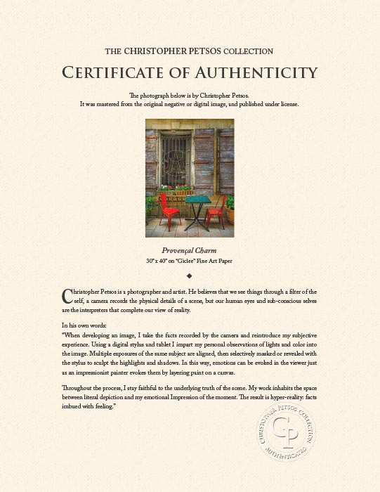 "Provençal Charm" by Christopher Petsos Photography