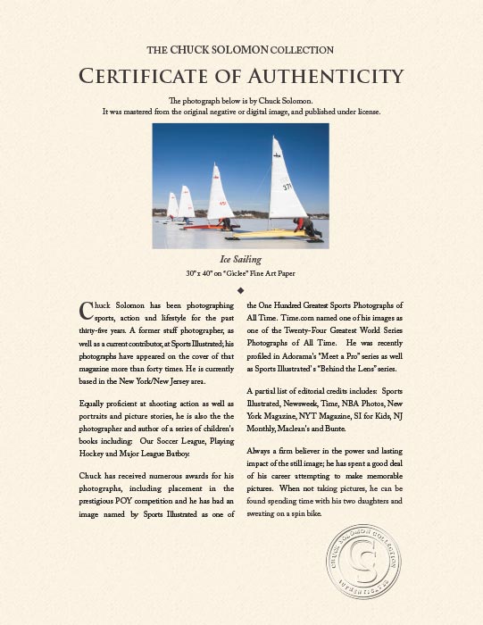 "Ice Sailing" by Chuck Solomon Photography-Artography Limited