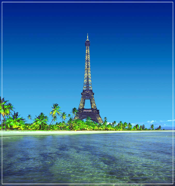 "Eiffel Tower on Island" by Daniel Furon Photography-Artography Limited