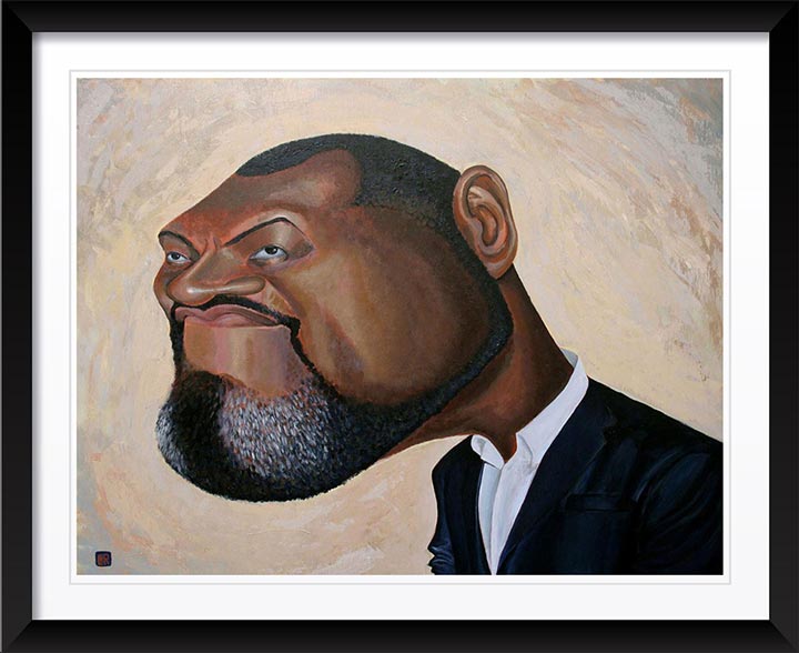 "Laurence Fishburne" by Dan Springer, Caricature Art
