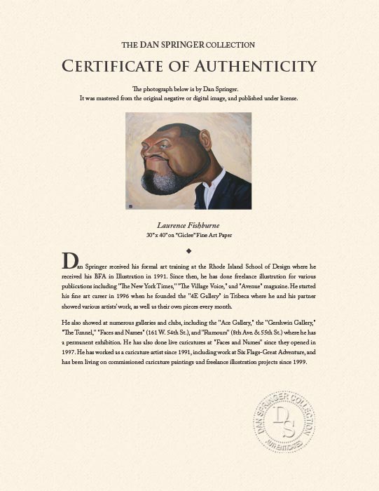 "Laurence Fishburne" by Dan Springer Photography-Artography Limited