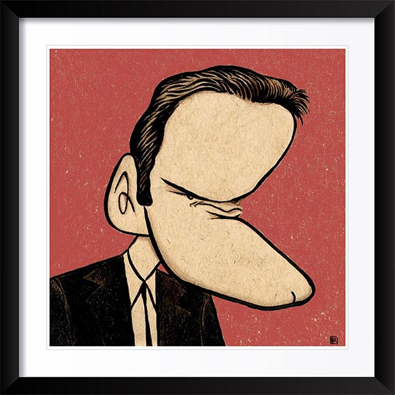 "Quentin Tarantino" by Dan Springer, Caricature Art