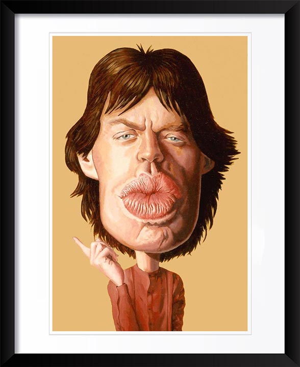 "Mick Jagger" by Dan Springer, Caricature Art
