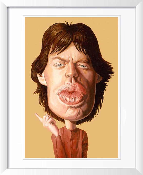 "Mick Jagger" by Dan Springer, Caricature Art