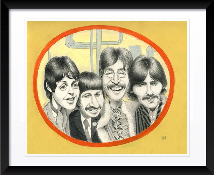 "The Beatles - 50th Anniversary Yellow Submarine" by Dan Springer, Caricature Art