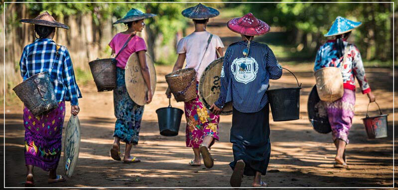 "Shan Women Walking Home" by Dorte Verner Photography-Artography Limited