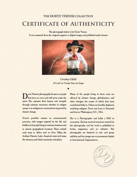 "Cowboy Child" by Dorte Verner Photography-Artography Limited