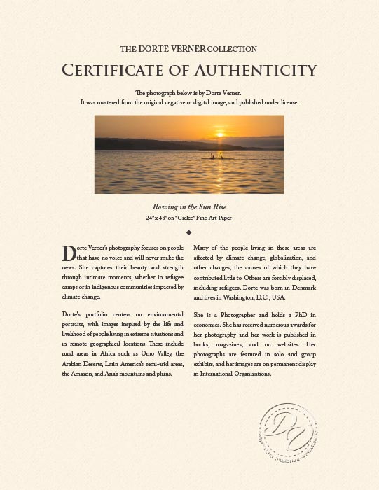 "Rowing in the Sun Rise" by Dorte Verner Photography-Artography Limited