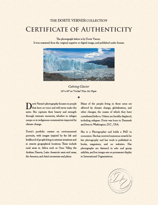 "Calving Glacier" by Dorte Verner Photography-Artography Limited