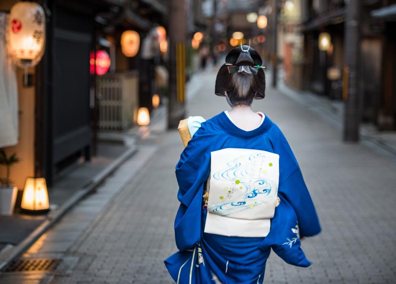 "Geisha Going to Work (B)" by Dorte Verner Photography-Artography Limited