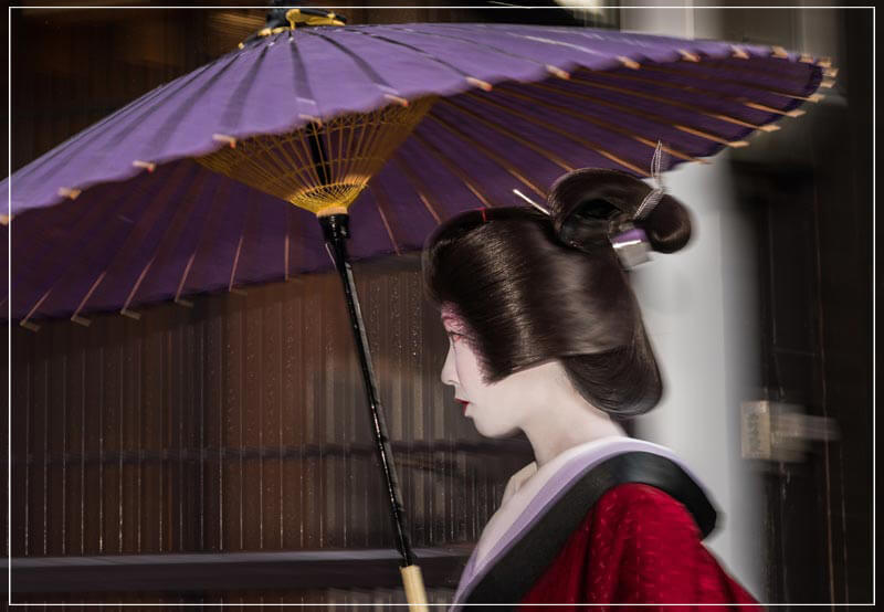 "Geisha in the Rain (B)" by Dorte Verner Photography-Artography Limited