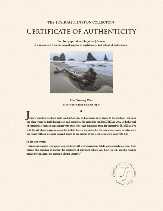 "Final Resting Place B" by Joshua Johnston Photography-Artography Limited