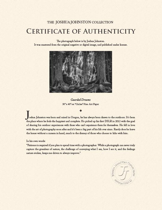 "Guarded Dreams" by Joshua Johnston Photography-Artography Limited