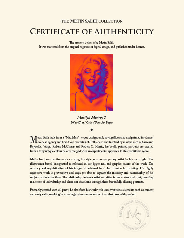 "Marilyn Monroe 2" by Metin Salih