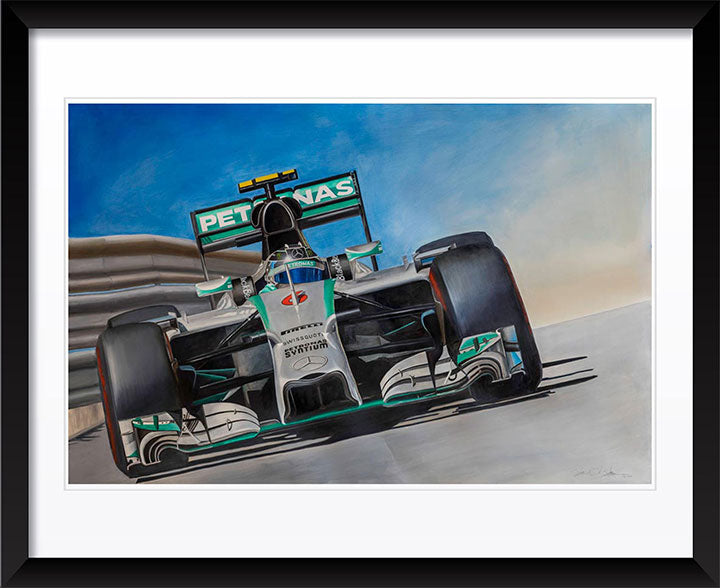 "Nico Rosberg, Mercedes W05, 2015" by Patrick Faure