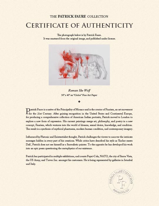 "Roman She Wolf" by Patrick Faure-Artography Limited
