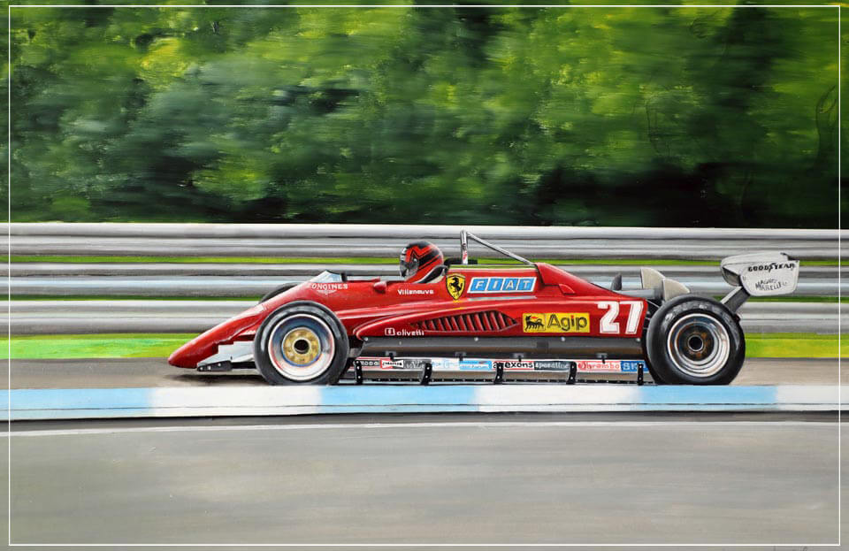 "Gilles Villeneuve, Ferrari 126C, May 1982" by Patrick Faure-Artography Limited