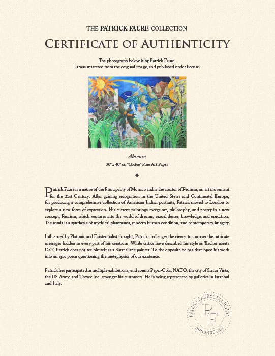 "Absence" by Patrick Faure-Artography Limited