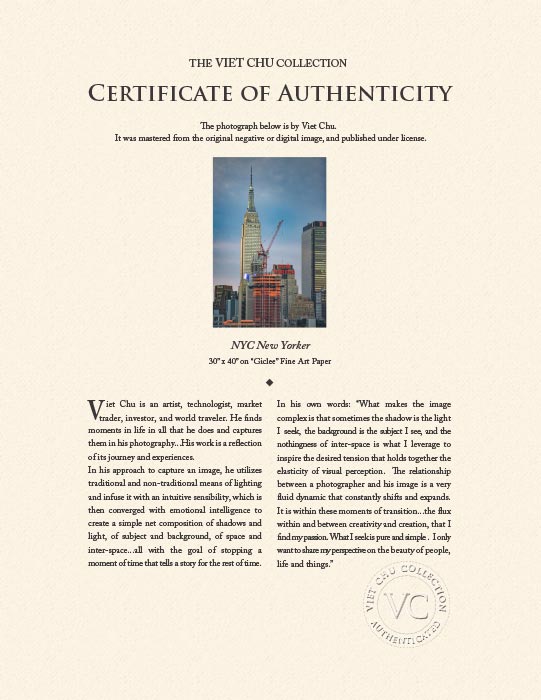 "NYC New Yorker" by Viet Chu Photography-Artography Limited