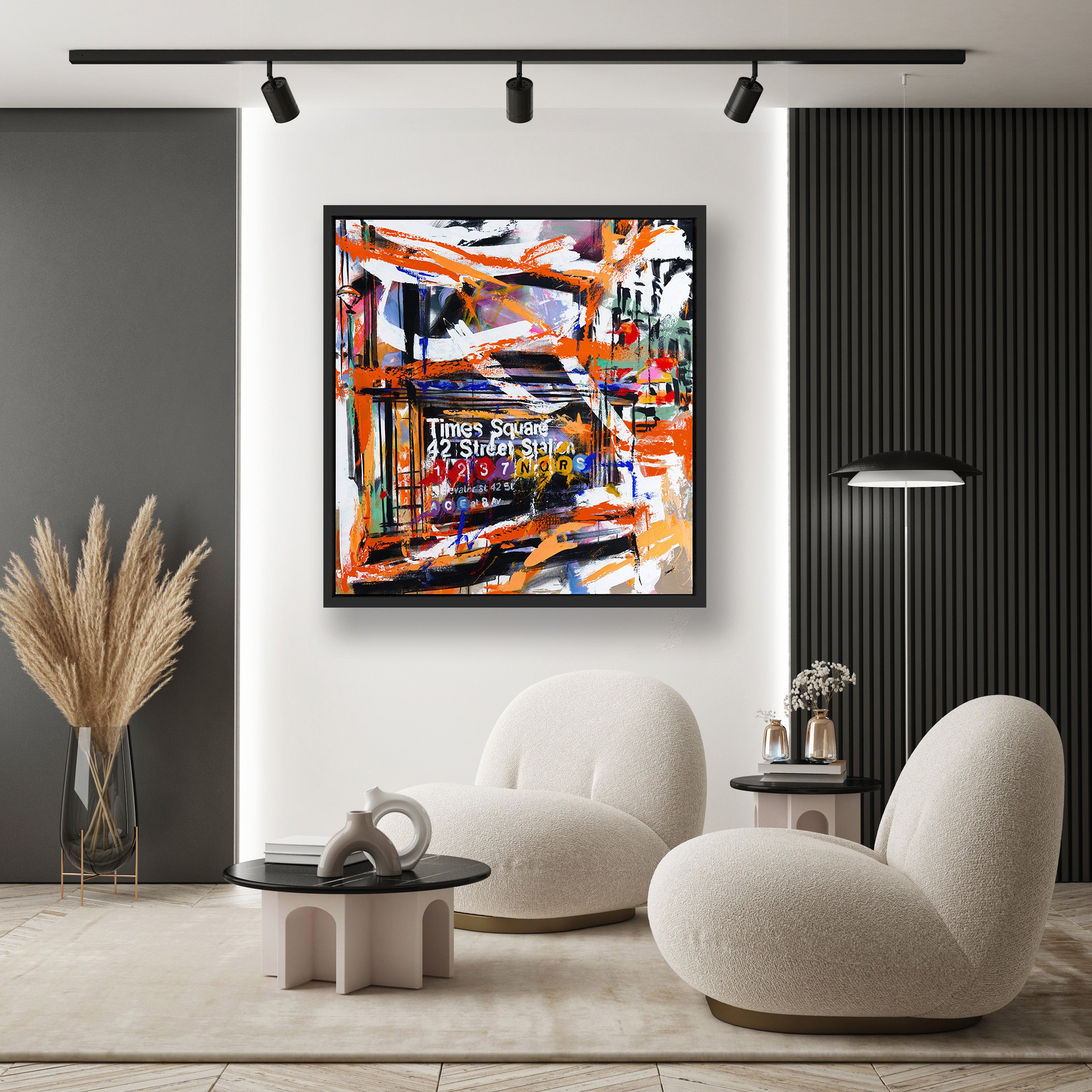Time Square - Mix Media Wall Art