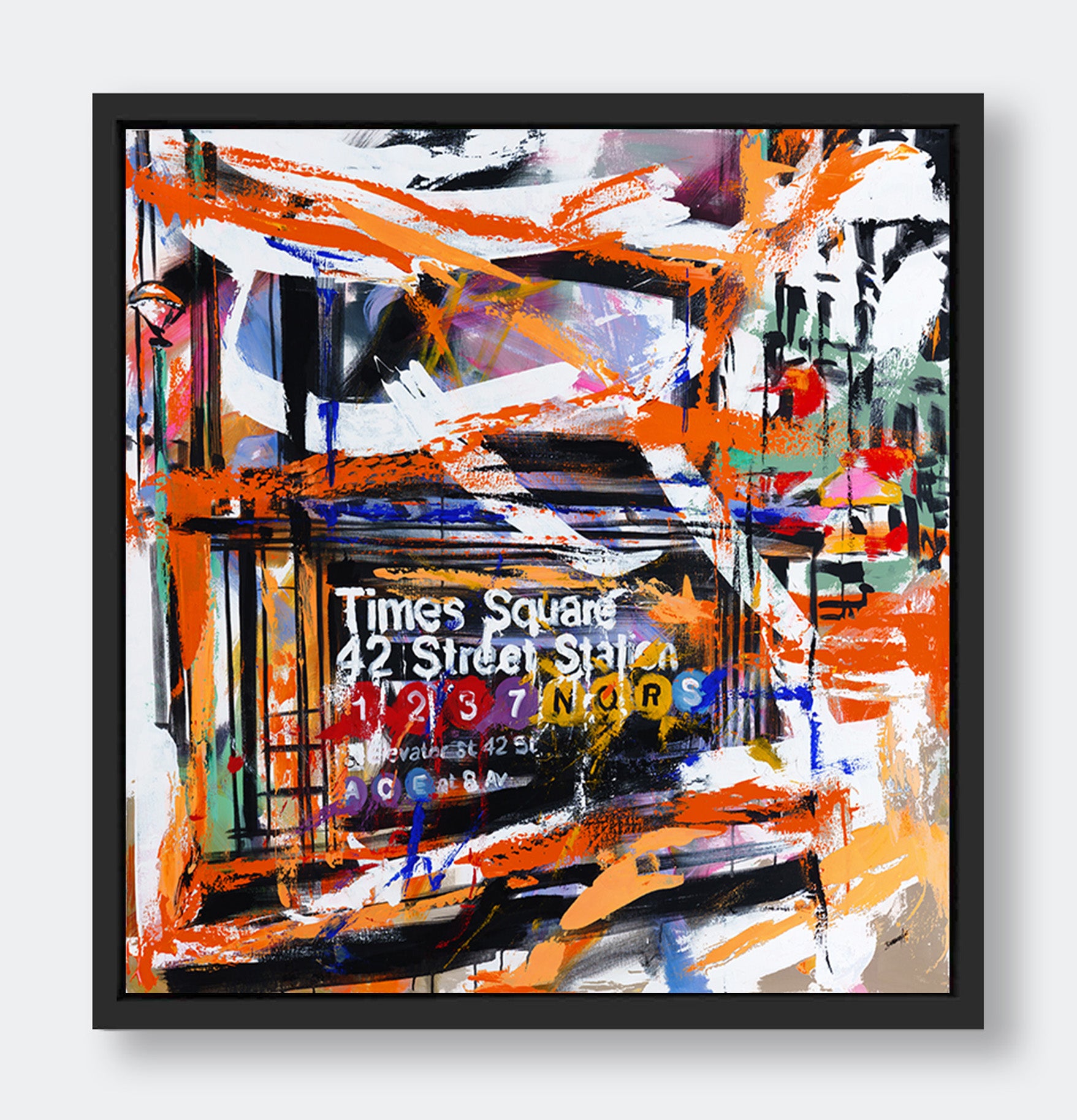 Time Square - Mix Media Wall Art