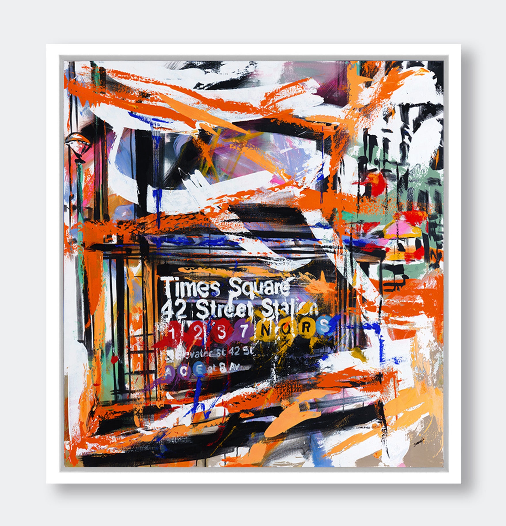 Time Square - Mix Media Wall Art