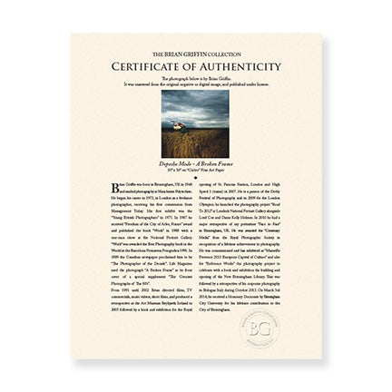 "Depeche Mode, A Broken Frame" - Photographic Wall Art