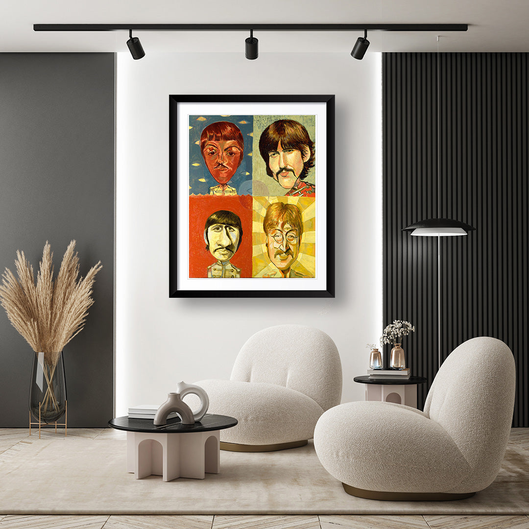 "The Beatles" -Caricature Art by Dan Springer