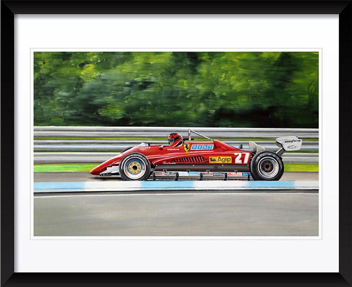 "Gilles Villeneuve, Ferrari 126C, May 1982" by Patrick Faure