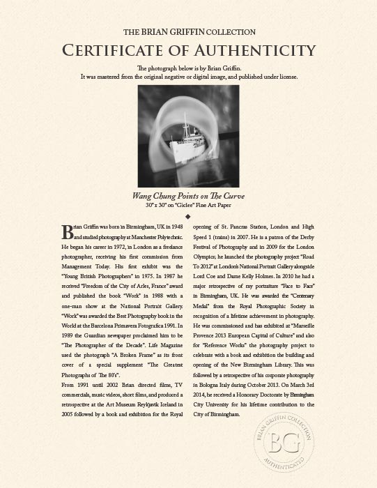 "Wang Chung Points on The Curve" by Brian Griffin Photography-Artography Limited