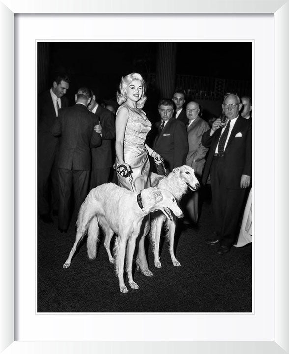 "Jayne Mansfield with Seagrams Dogs" by Barry Kramer Photography