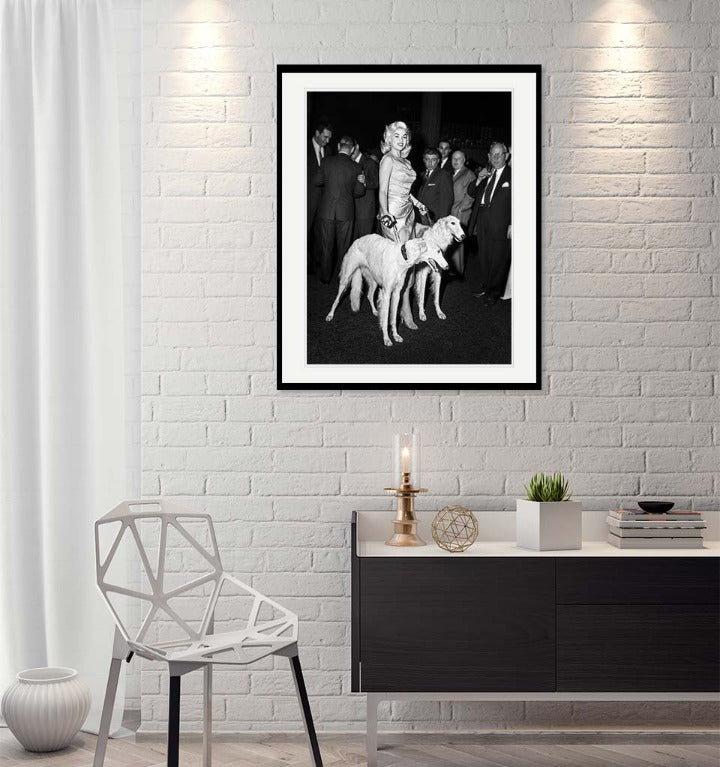 "Jayne Mansfield with Seagrams Dogs" by Barry Kramer Photography-Artography Limited