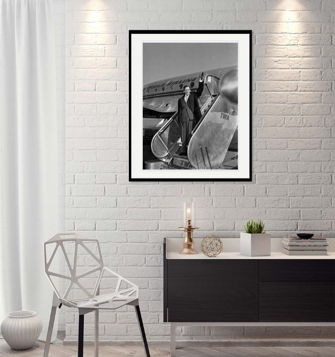 "Frank Sinatra on TWA at La Guardia Airport, NYC" by Barry Kramer Photography-Artography Limited