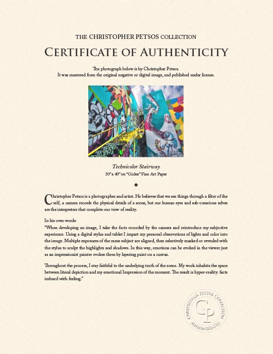 "Technicolor Stairway" by Christopher Petsos Photography-Artography Limited