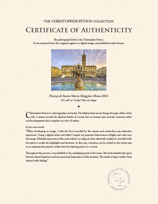 "Piazza di Santa Maria Maggiore Rome 2016" by Christopher Petsos Photography-Artography Limited