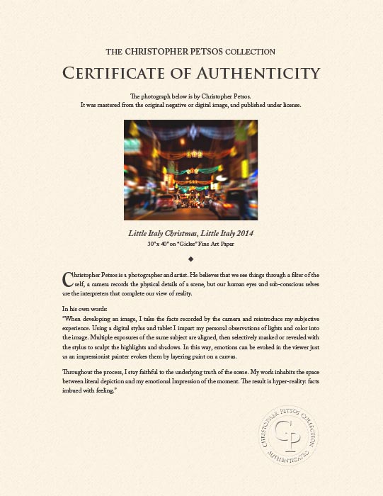 "Little Italy Christmas, Little Italy 2014" by Christopher Petsos Photography-Artography Limited