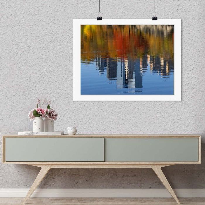 "Autumn Skyline Reflections, New York 2016" by Christopher Petsos Photography-Artography Limited