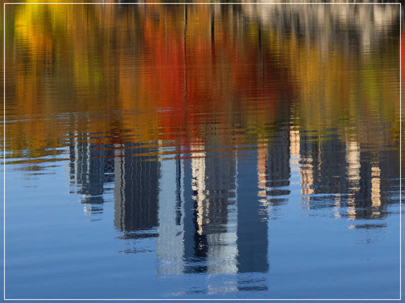 "Autumn Skyline Reflections, New York 2016" by Christopher Petsos Photography-Artography Limited