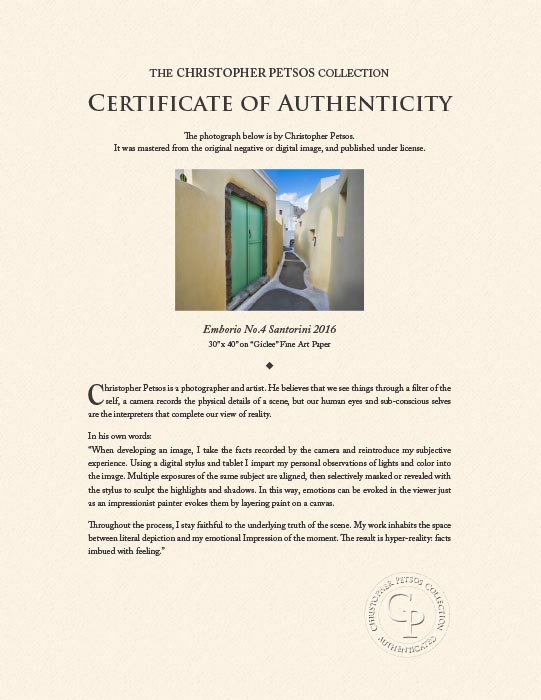 "Emborio No.4 Santorini 2016" by Christopher Petsos Photography-Artography Limited