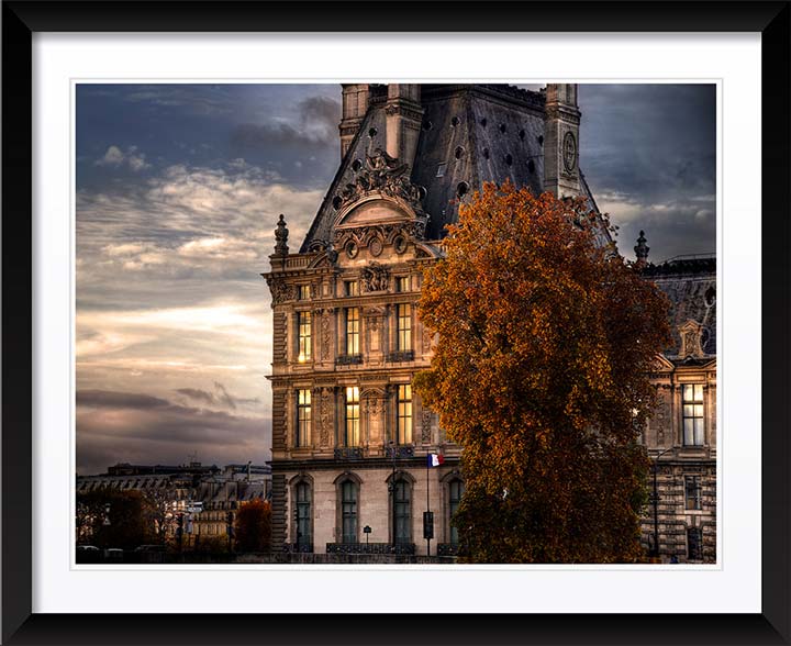 Sunset on The Louvre Paris 2015, Wall Art by Christopher Petsos