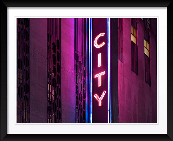 Neon City, New York Wall Art by Christopher Petsos Photography