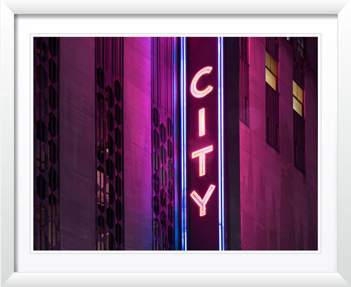 Neon City, New York Wall Art by Christopher Petsos Photography