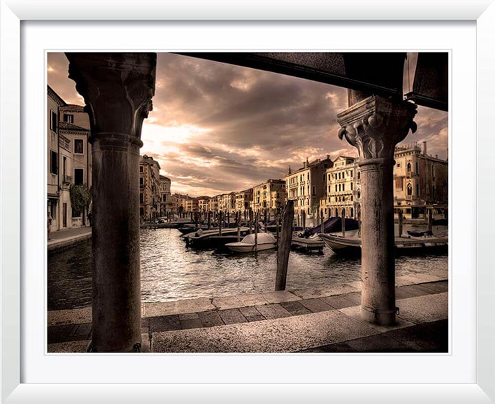 Sunburst Over the Grand Canal, Wall Art by Christopher Petsos