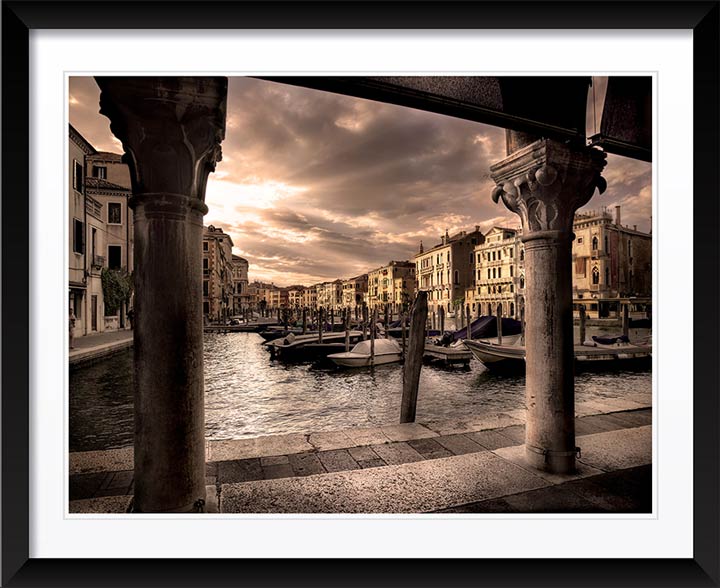 Sunburst Over the Grand Canal, Wall Art by Christopher Petsos