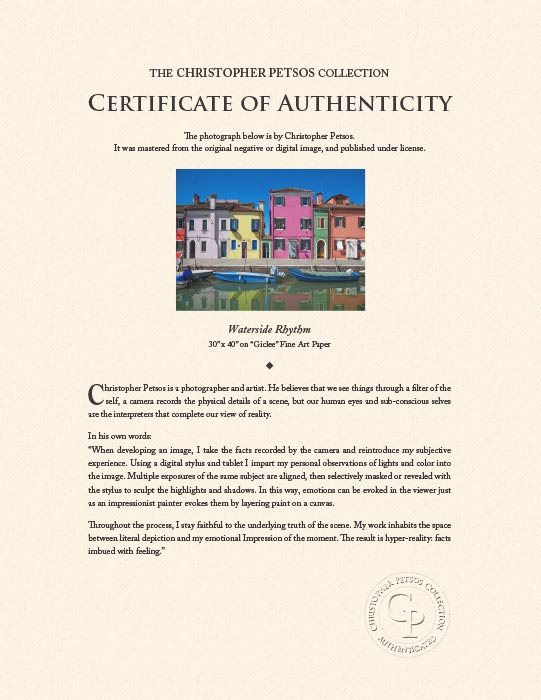 Waterside Rhythm, Wall Art by Christopher Petsos